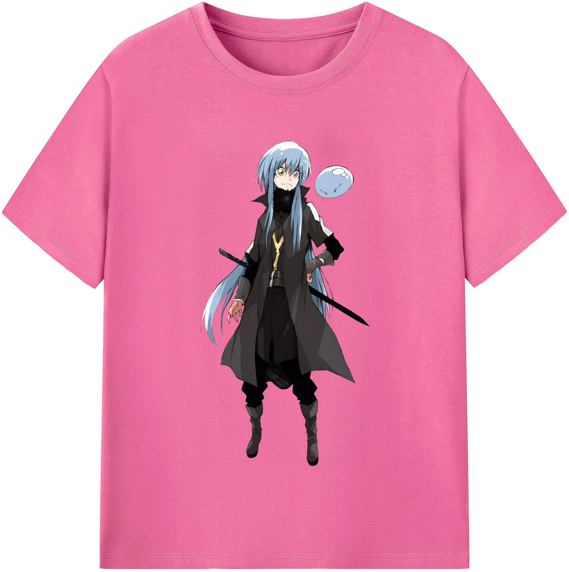 （画像用） 転スラ Regarding Reincarnated to Slime レディースカジュアルプリントTシャツ（綿100％）